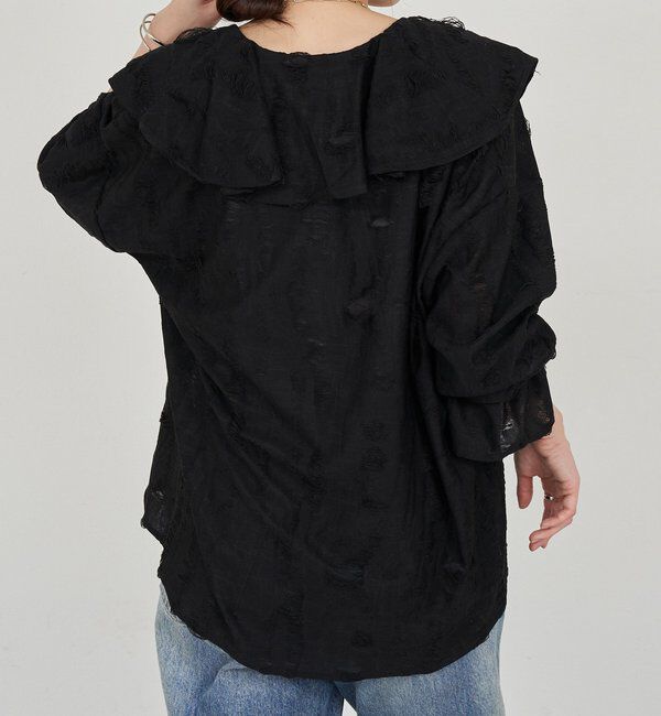  「ニュアンスフリルカラーブラウス」|シャツ・ブラウス|