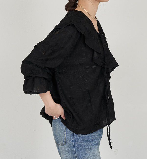  「ニュアンスフリルカラーブラウス」|シャツ・ブラウス|