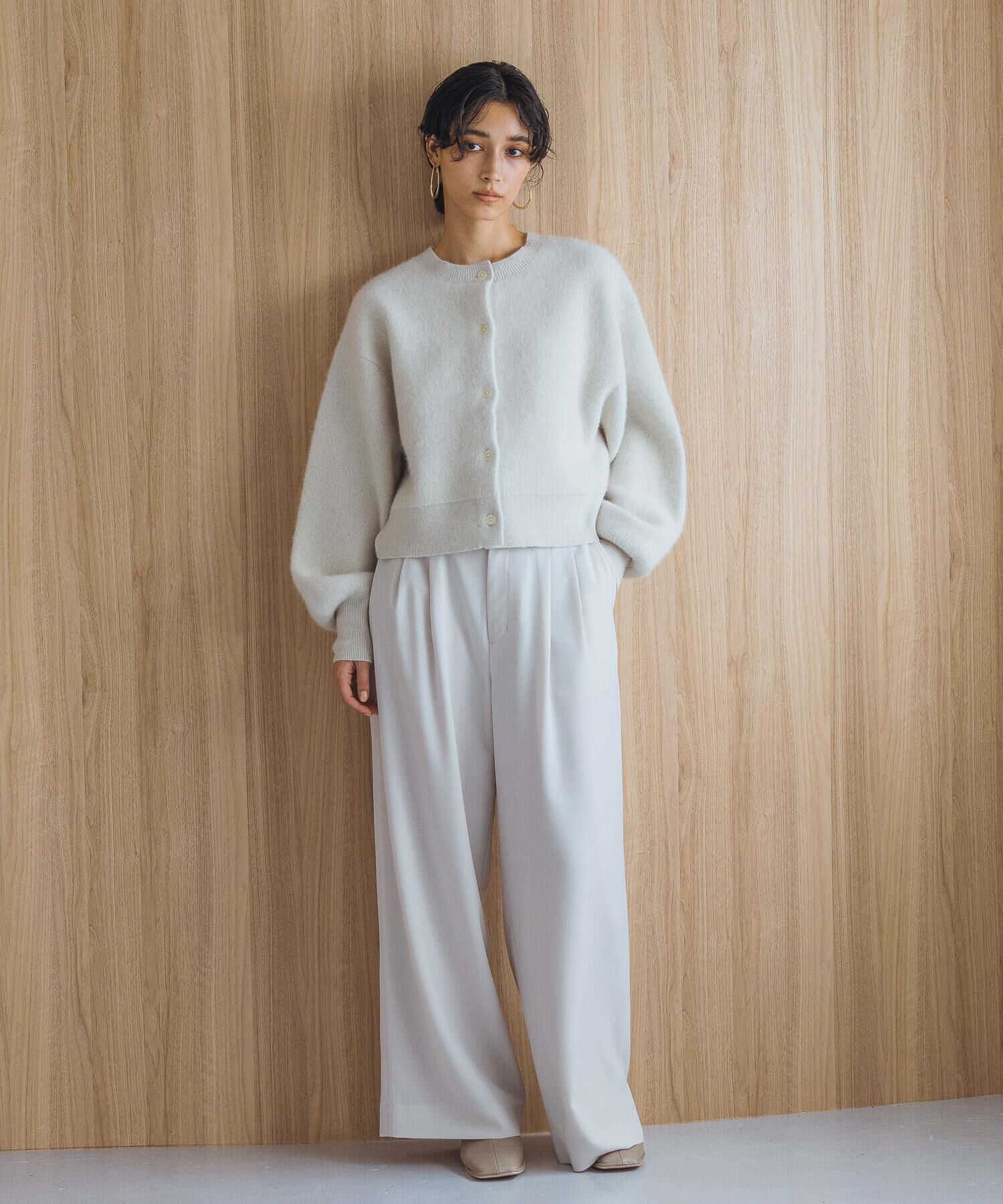 A part by 「【洗える・前後2WAY】チャイニーズラクーンショートカーディガン」|ニット・セーター|