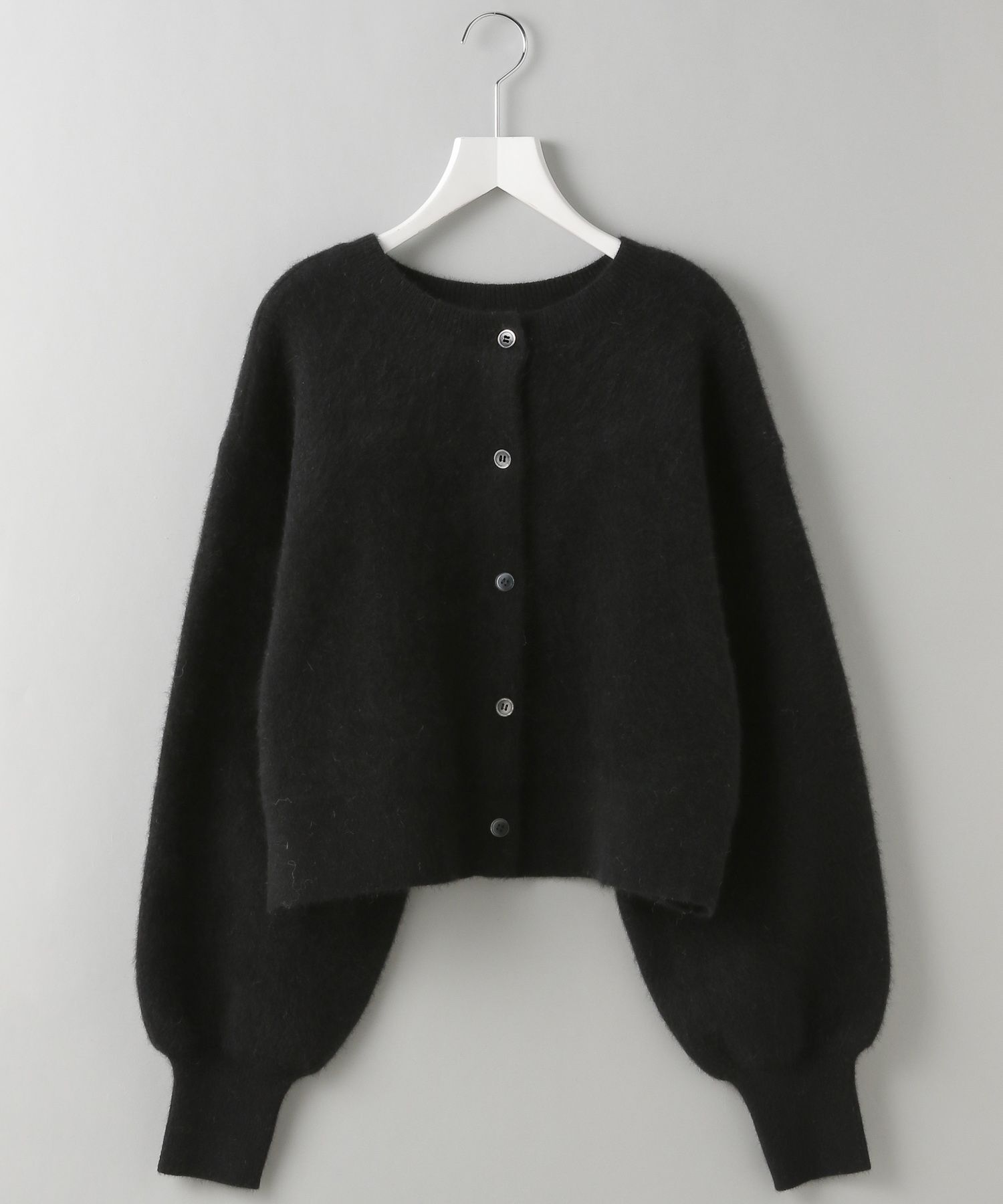 A part by 「【洗える・前後2WAY】チャイニーズラクーンショートカーディガン」|ニット・セーター|ブラック