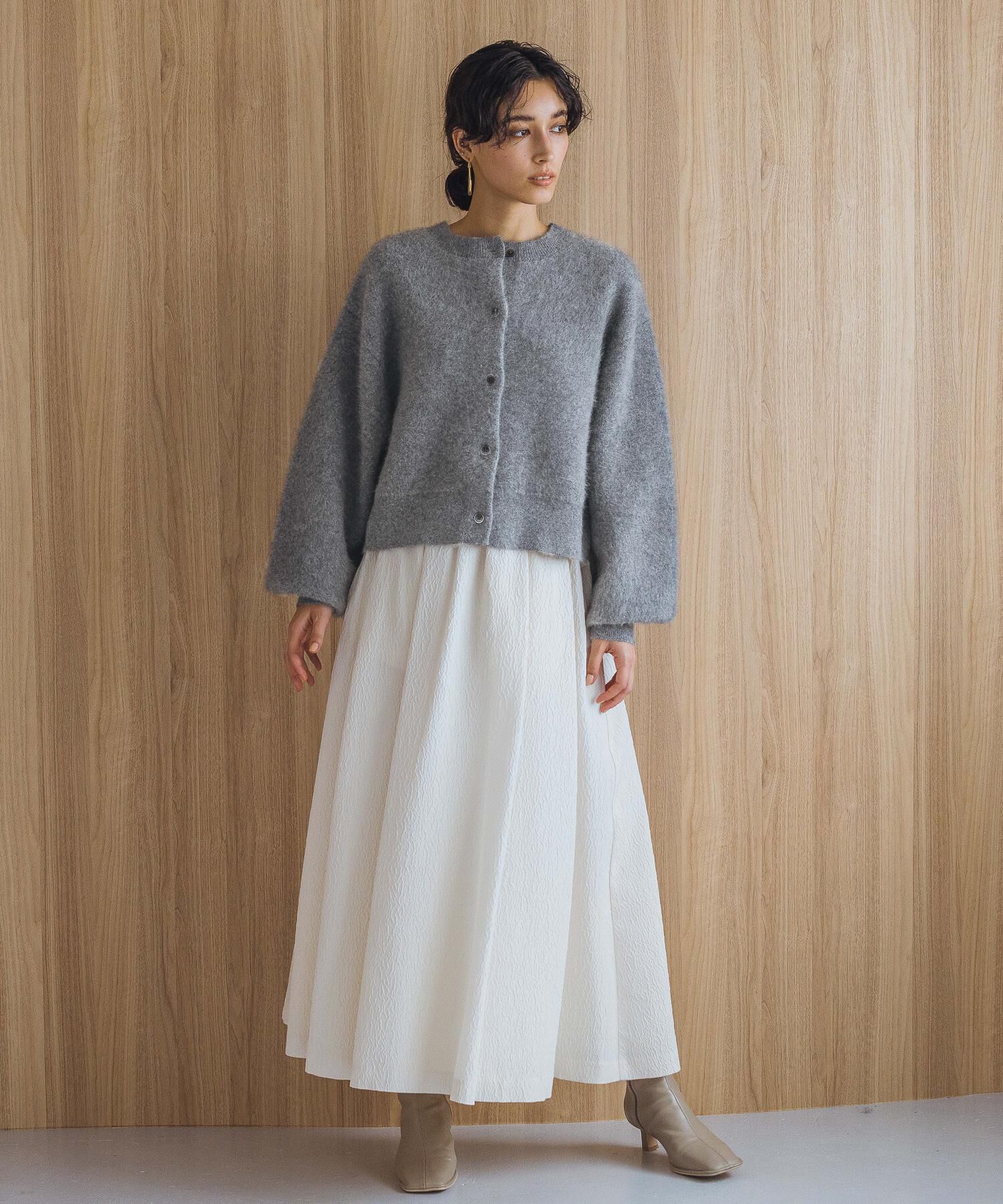 A part by 「【洗える・前後2WAY】チャイニーズラクーンショートカーディガン」|ニット・セーター|