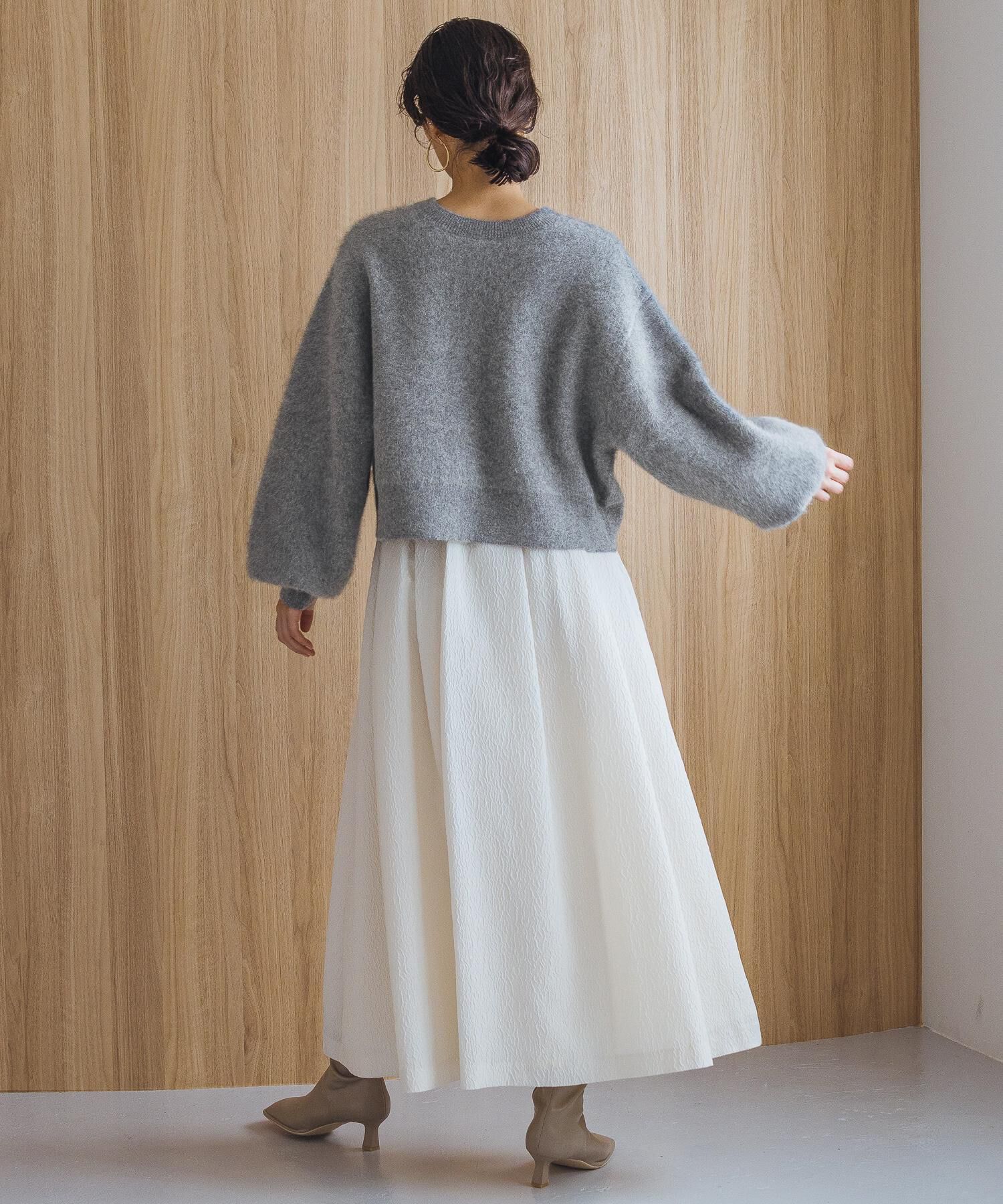 A part by 「【洗える・前後2WAY】チャイニーズラクーンショートカーディガン」|ニット・セーター|