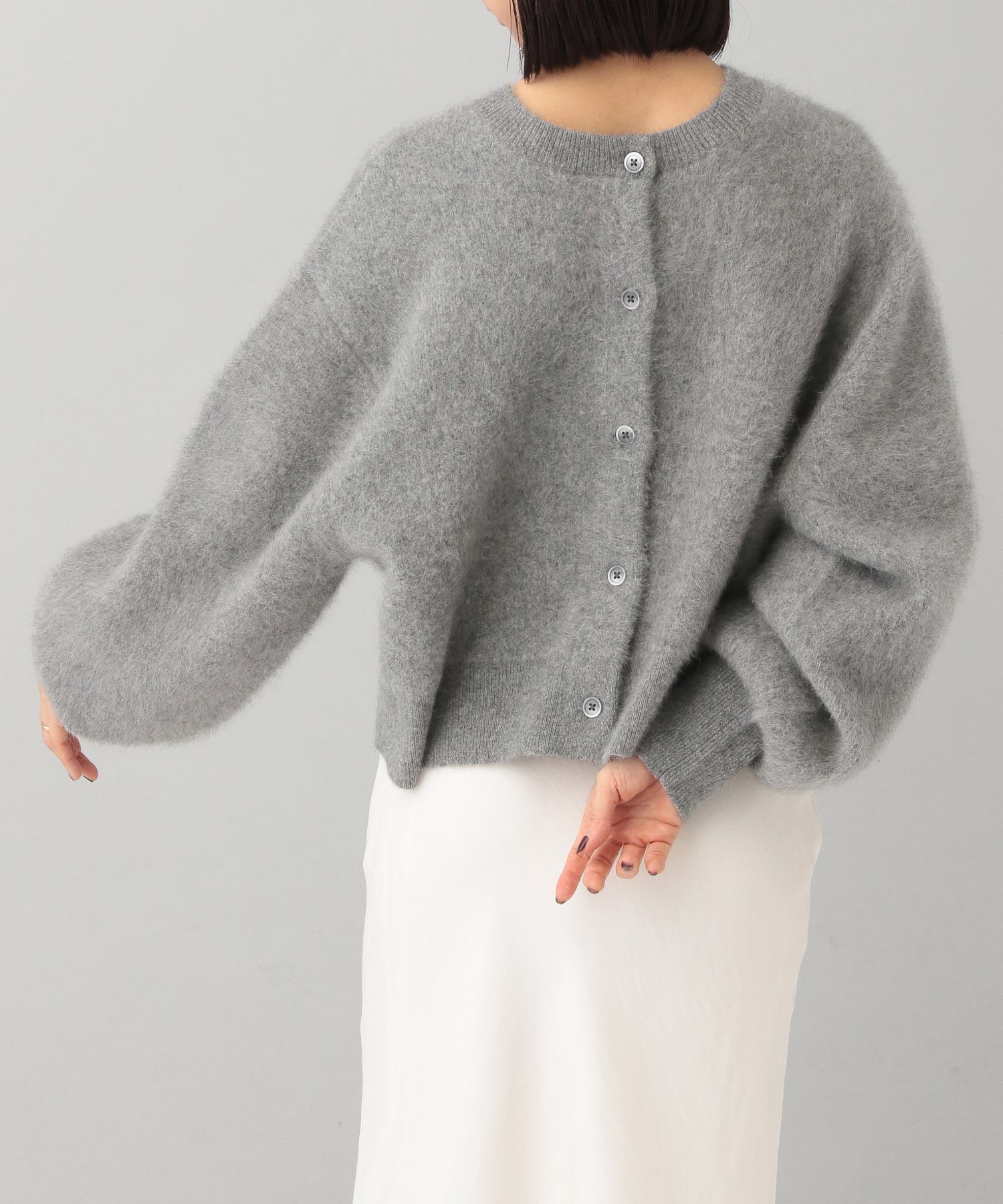A part by 「【洗える・前後2WAY】チャイニーズラクーンショートカーディガン」|ニット・セーター|