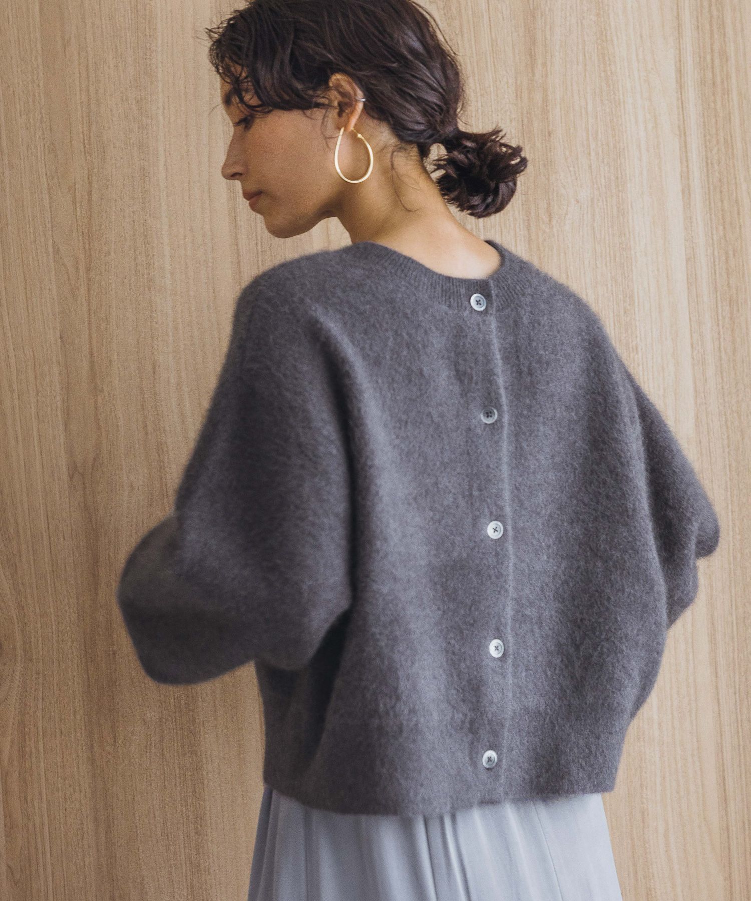 A part by 「【洗える・前後2WAY】チャイニーズラクーンショートカーディガン」|ニット・セーター|