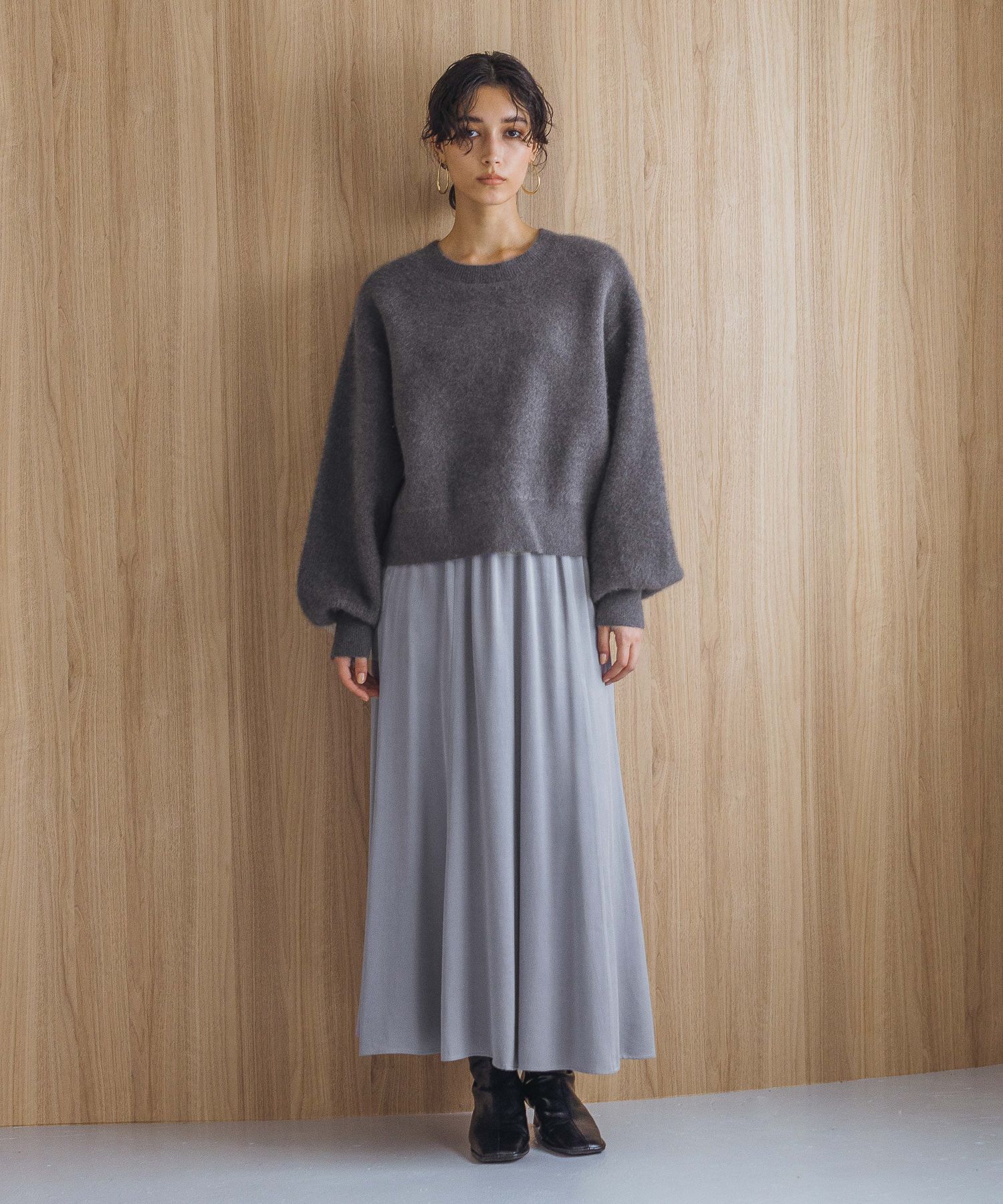 A part by 「【洗える・前後2WAY】チャイニーズラクーンショートカーディガン」|ニット・セーター|