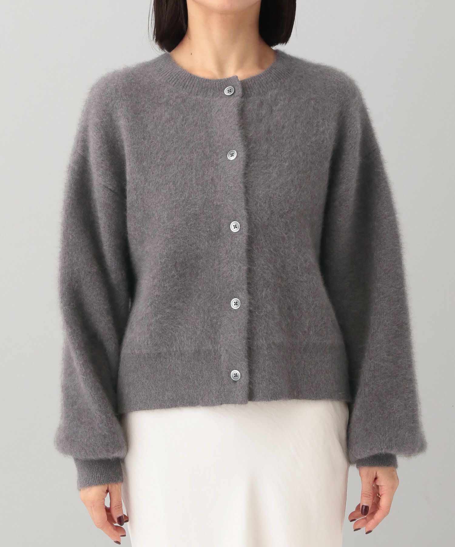 A part by 「【洗える・前後2WAY】チャイニーズラクーンショートカーディガン」|ニット・セーター|