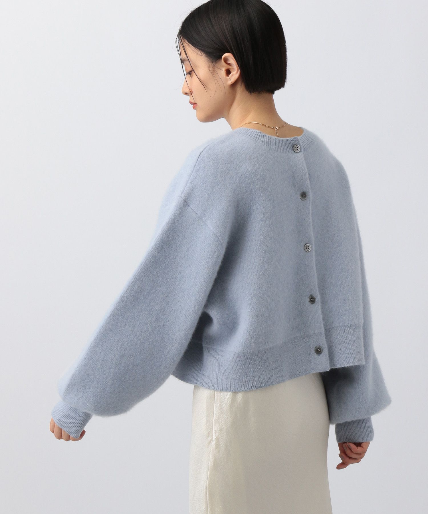 A part by 「【洗える・前後2WAY】チャイニーズラクーンショートカーディガン」|ニット・セーター|