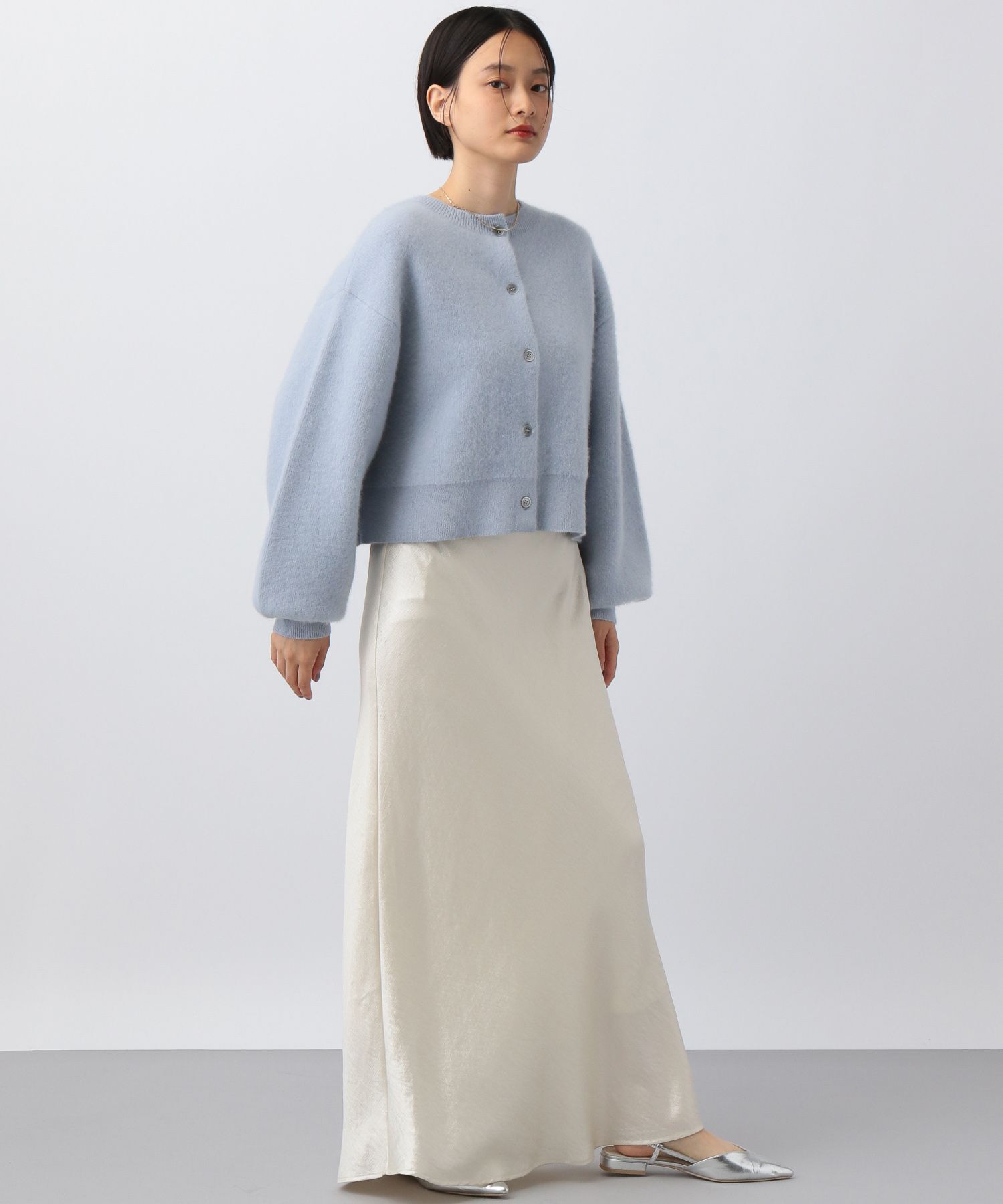 A part by 「【洗える・前後2WAY】チャイニーズラクーンショートカーディガン」|ニット・セーター|