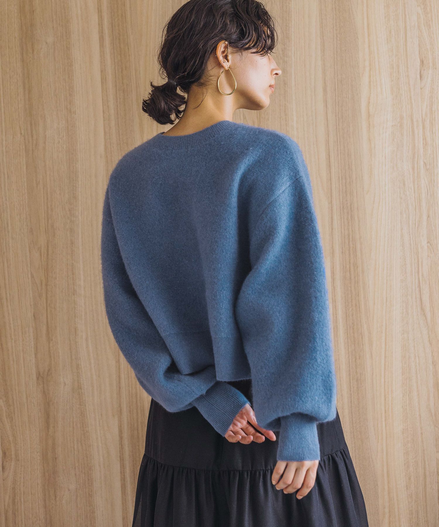 A part by 「【洗える・前後2WAY】チャイニーズラクーンショートカーディガン」|ニット・セーター|