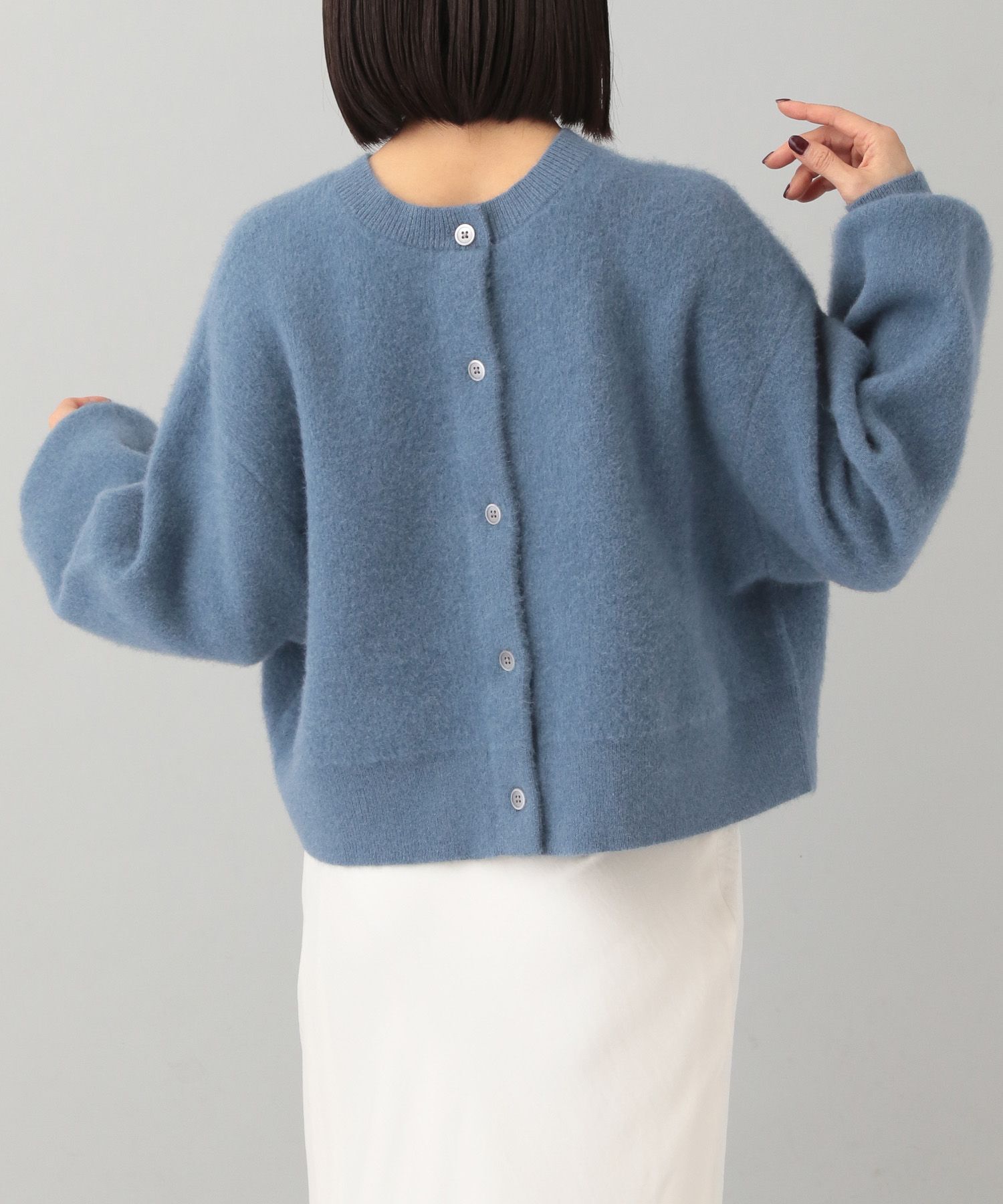 A part by 「【洗える・前後2WAY】チャイニーズラクーンショートカーディガン」|ニット・セーター|