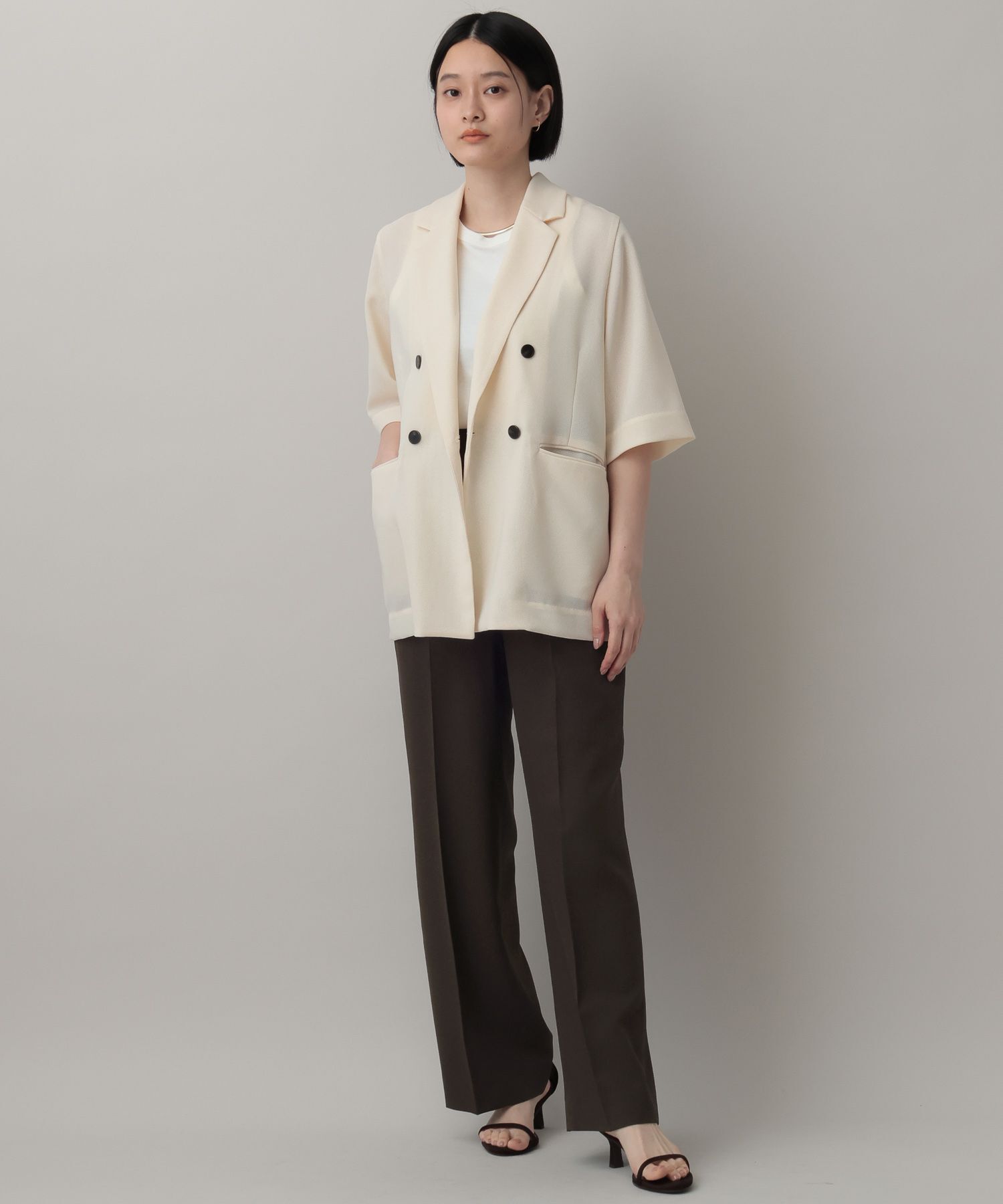 A part by 「リネンライクストレートパンツ」|スラックス|