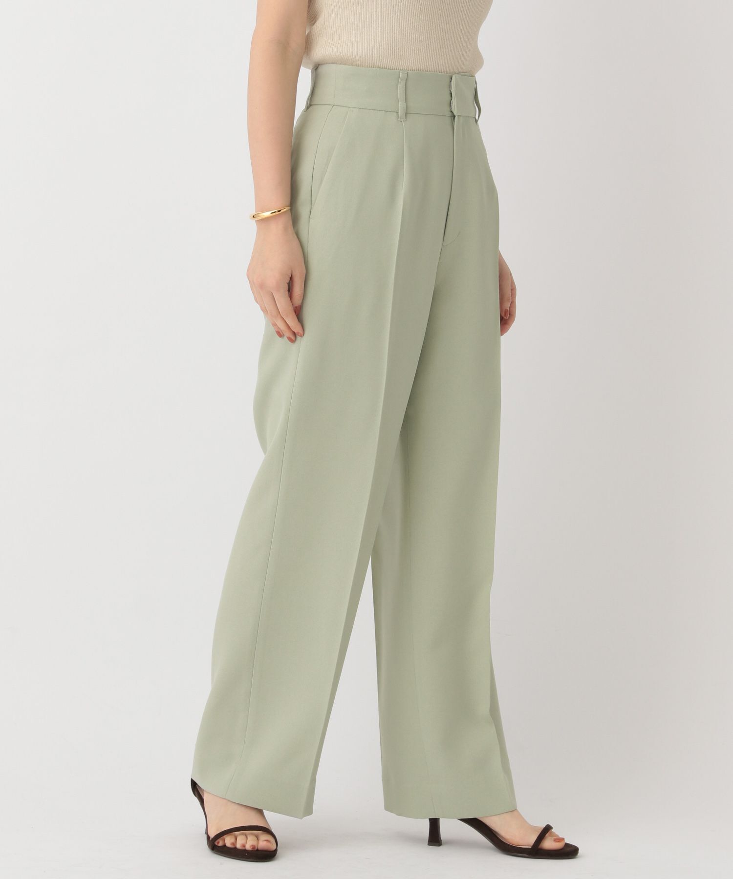 A part by 「リネンライクストレートパンツ」|スラックス|