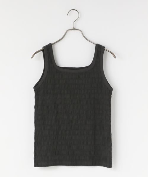 LOWRYS FARM「シャーリングタンク」|タンクトップ|チャコール２