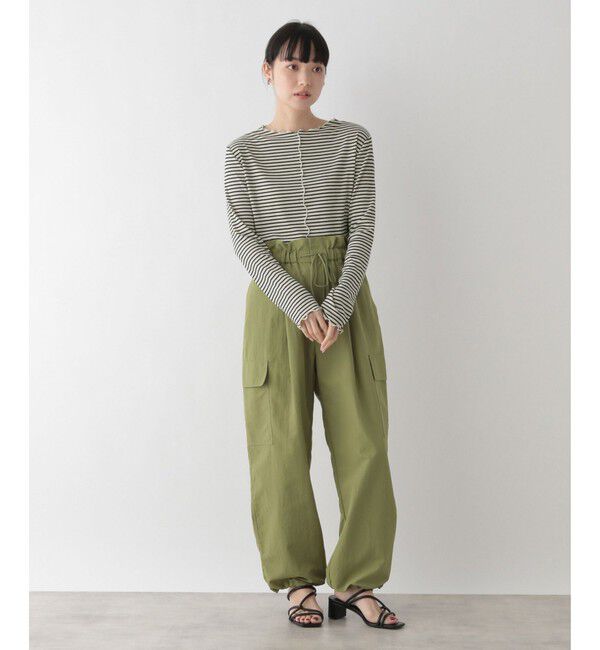 LOWRYS FARM「【前後着用可能】ボーダーテレコロングスリーブ」|Tシャツ・カットソー|