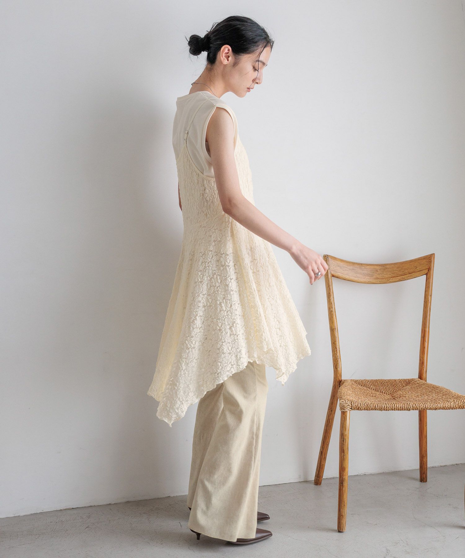 LOWRYS FARM「カットレースキャミチュニック」|ワンピース|