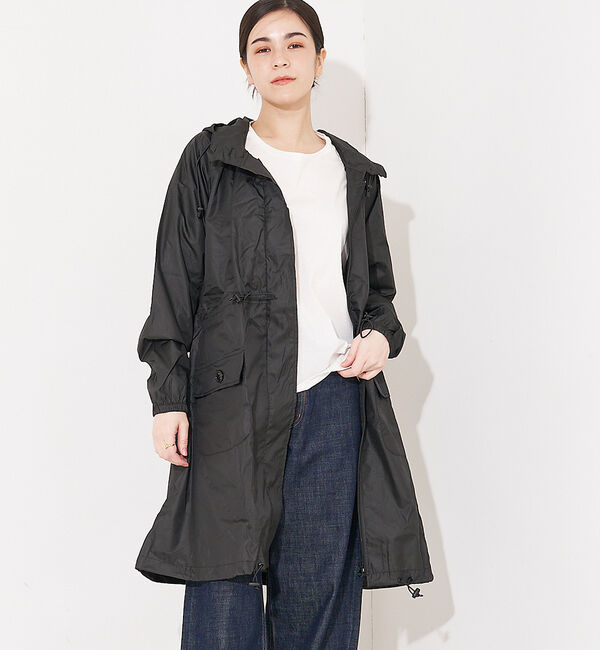 collex「【WEB限定】【a.s.s.a】モッズレインコート 収納ポーチ付き」|傘|ブラック