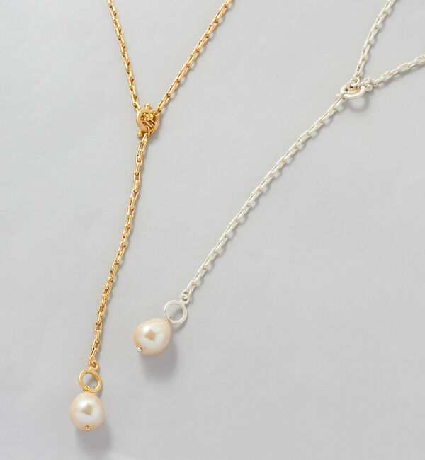 collex「【Ljud/ユード】ガラスドロップパールネックレス」|ネックレス|