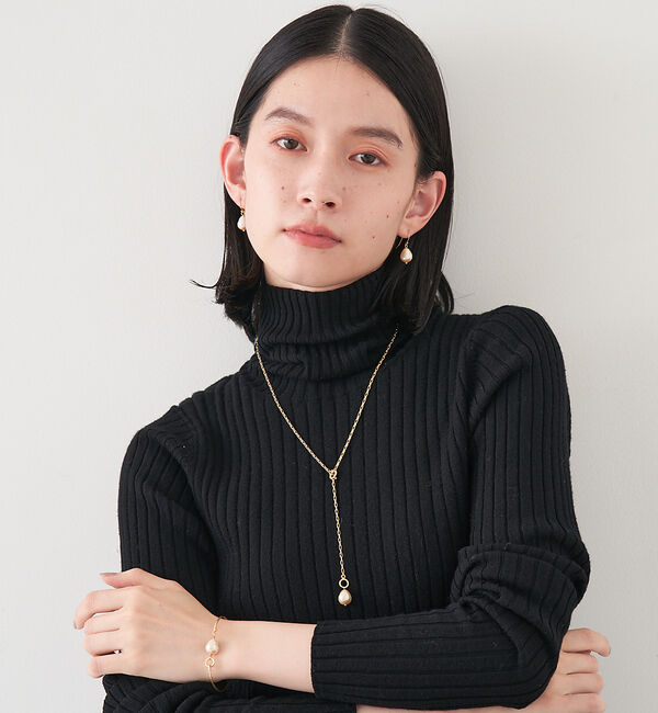 collex「【Ljud/ユード】ガラスドロップパールネックレス」|ネックレス|