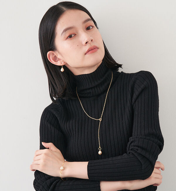 collex「【Ljud/ユード】ガラスドロップパールネックレス」|ネックレス|