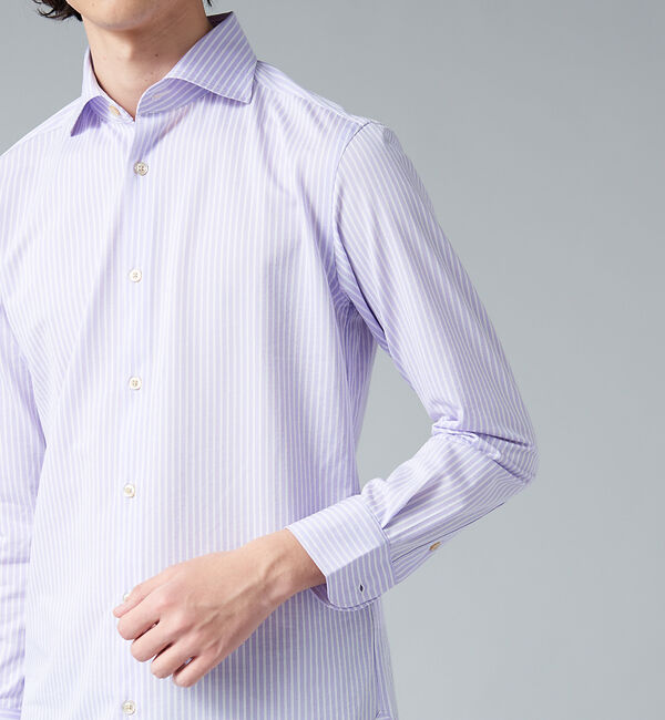 ABAHOUSE「COOL CAMICIE 接触冷感 ストライプ シャツ」|シャツ・ブラウス|