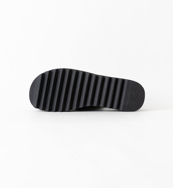 ABAHOUSE「シャークソールサンダル /ワンストラップ/バックルベルトボリュームソール/レザー」|サンダル|