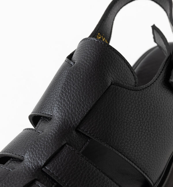 ABAHOUSE「シャークソールサンダル /ワンストラップ/バックルベルトボリュームソール/レザー」|サンダル|