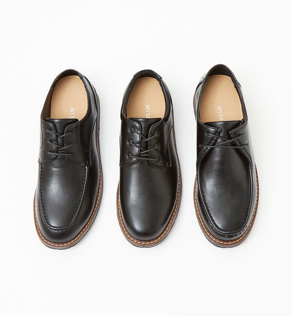 ABAHOUSE「ブラックレザー タンクソールシリーズ【プレーントゥ  /   Uチップオックスフ」|その他|