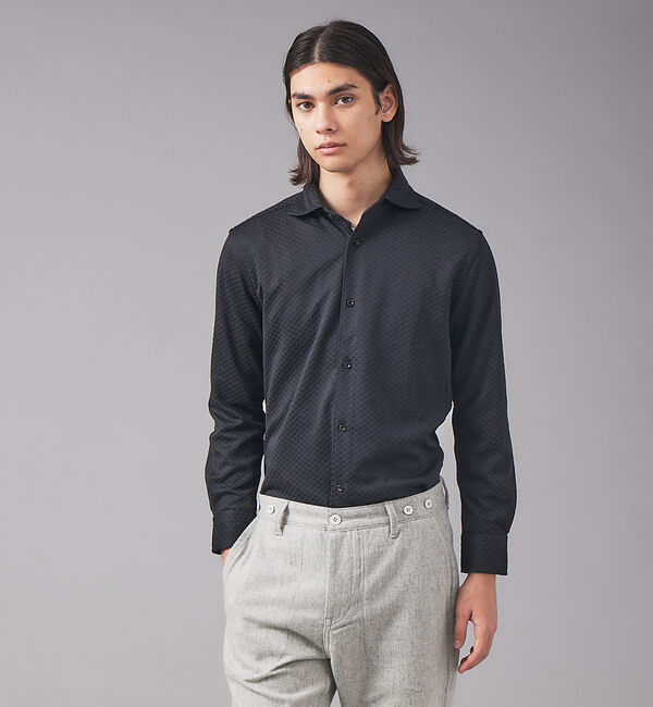 ABAHOUSE「【FLEX SHIRTS】ダイヤ柄 フクレジャカード シャツ」|シャツ・ブラウス|