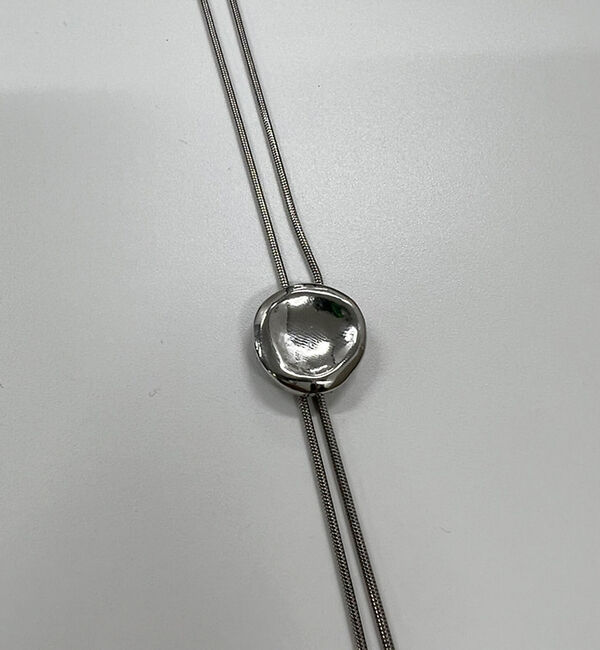 ABAHOUSE「【Leonor】メタルプレート カラーストーン ループタイ」|ネックレス|