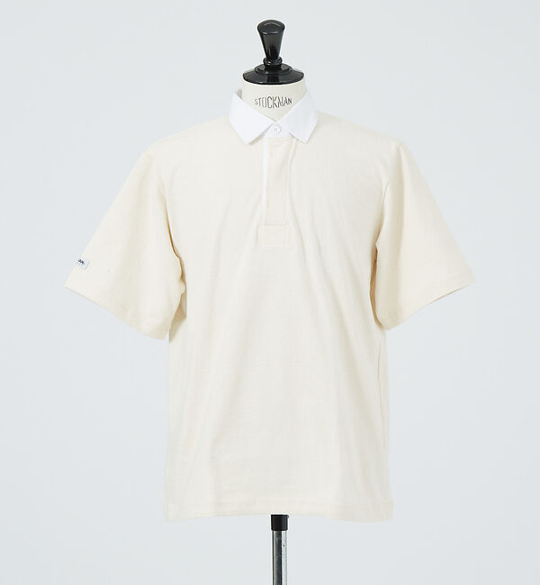 ABAHOUSE「【BARBARRIAN / バーバリアン】LIGHT WEGHT 無地/ボーダー」|ポロシャツ|アイボリー