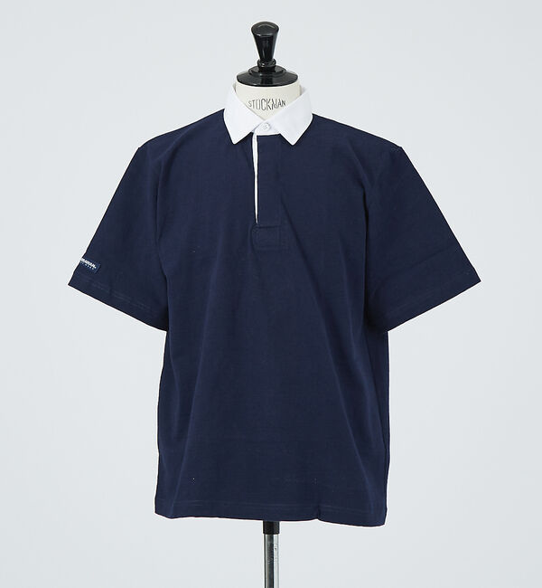 ABAHOUSE「【BARBARRIAN / バーバリアン】LIGHT WEGHT 無地/ボーダー」|ポロシャツ|ネイビー