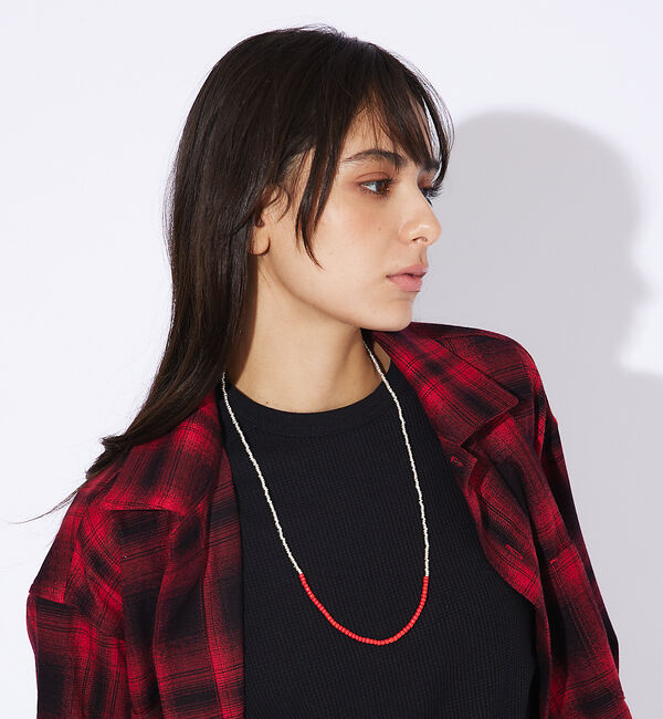 ABAHOUSE「Handmade Thailand SILVER & beads  neckla」|ネックレス|レッド