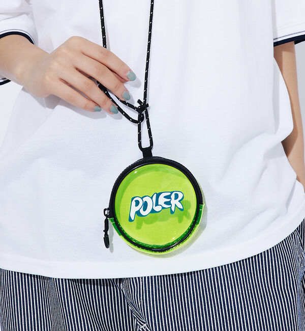 ABAHOUSE「【POLeR/ポーラー】PVC PVC ROUND POUCH/PVCマルチラウ」|ポーチ|イエロー