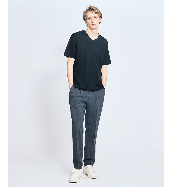 ABAHOUSE「【接触冷感/WEB限定】フリーザー VネックTシャツ /アイスピケ ストレッチ」|Tシャツ・カットソー|