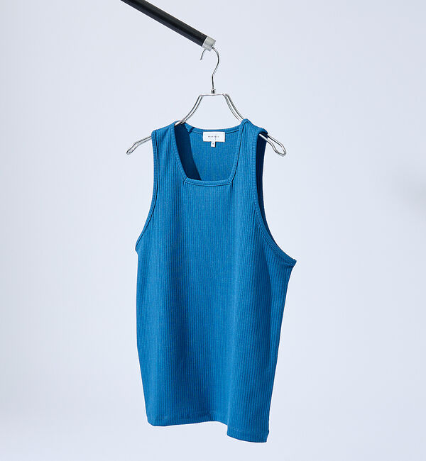 ABAHOUSE「【スクエアネック】ストレッチ テレコ タンクトップ」|キャミソール|