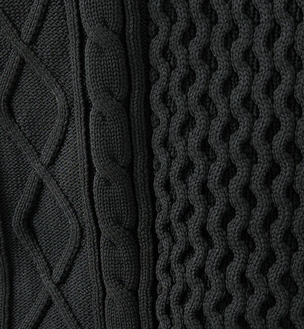 ABAHOUSE「【FORTUNA/フォルトゥナ】ECOTEC-Knit/ケーブル柄ニットプルオー」|ニット・セーター|