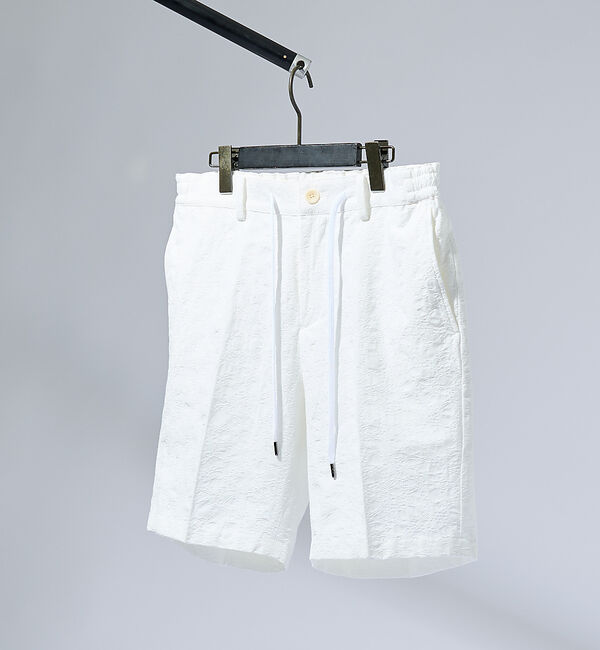 ABAHOUSE「フラワージャガード ショートパンツ」|その他|ホワイト