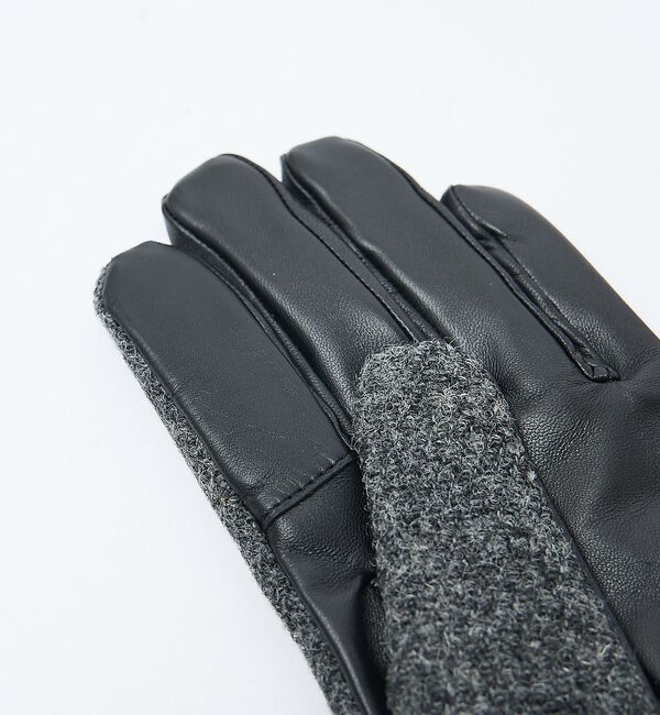 ABAHOUSE「Harris Tweed ベルト付きグローブ / タッチパネル対応」|手袋|