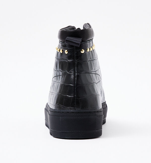 alfredoBANNISTER「【LEON別注】クロコ型押し センタージップ スタッズ スニーカー」|スニーカー|