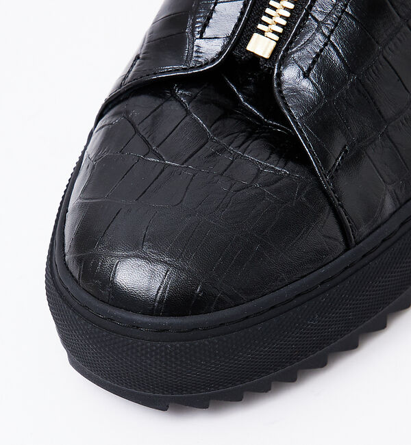 alfredoBANNISTER「【LEON別注】クロコ型押し センタージップ スタッズ スニーカー」|スニーカー|