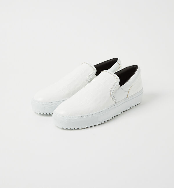 alfredoBANNISTER「【Margome sole】シャークソール クロコダイル柄 レザー スニーカー」|スニーカー|