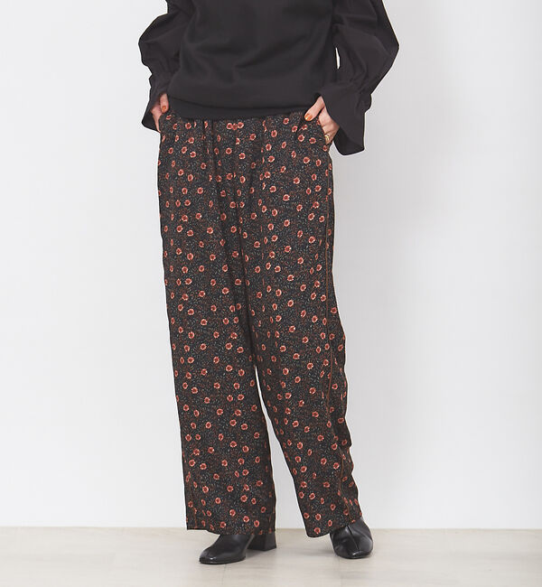 Rouge vif「【WEB＆一部店舗限定】プリントイージーパンツ」|その他|ブラック