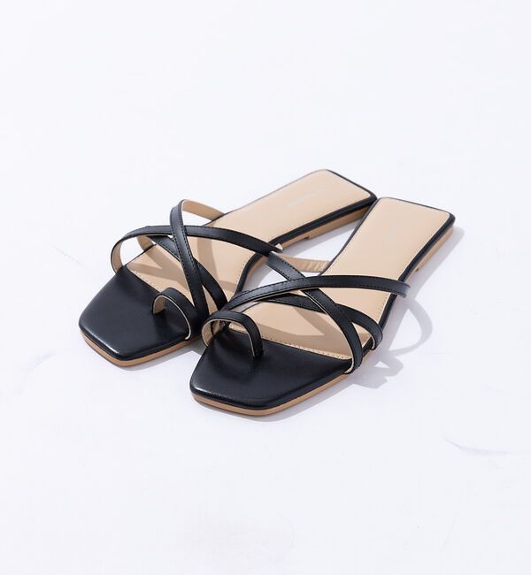 AU BANNISTER「【販売店舗限定】トングサンダル」|サンダル|ブラック
