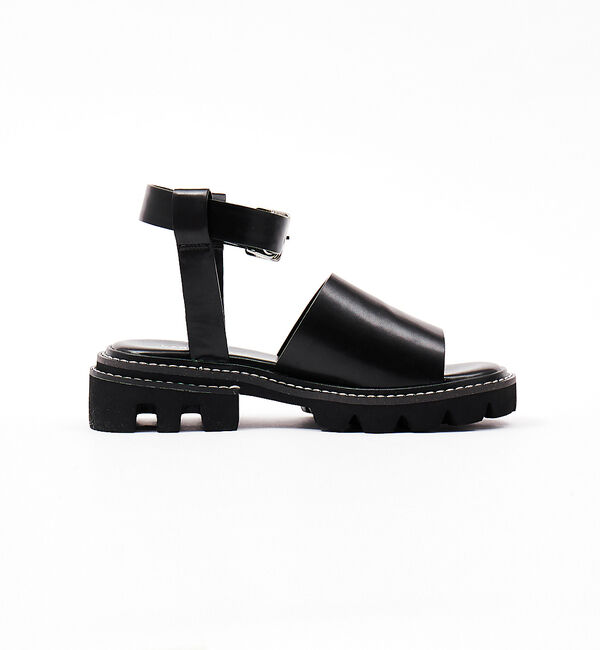 AU BANNISTER「【LAROUTE】ダブルピースアンクルベルトサンダル」|サンダル|