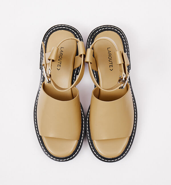 AU BANNISTER「【LAROUTE】ダブルピースアンクルベルトサンダル」|サンダル|