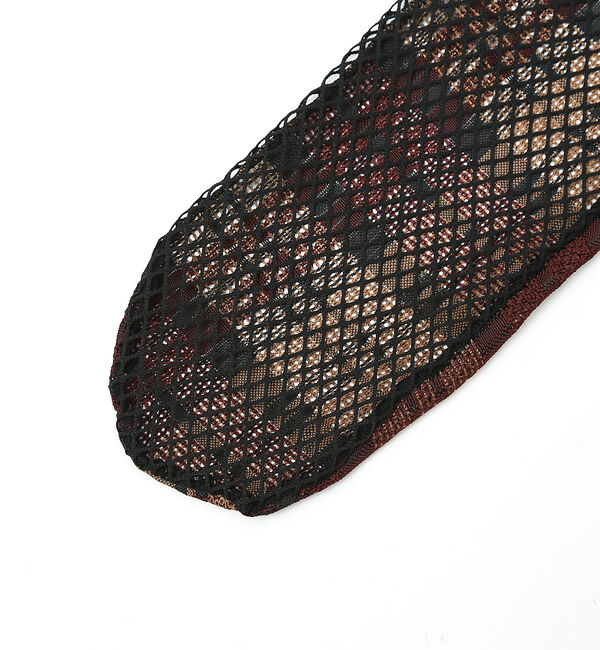 AU BANNISTER「●FAKUIチェック&times;ネットチュールソックス」|その他|