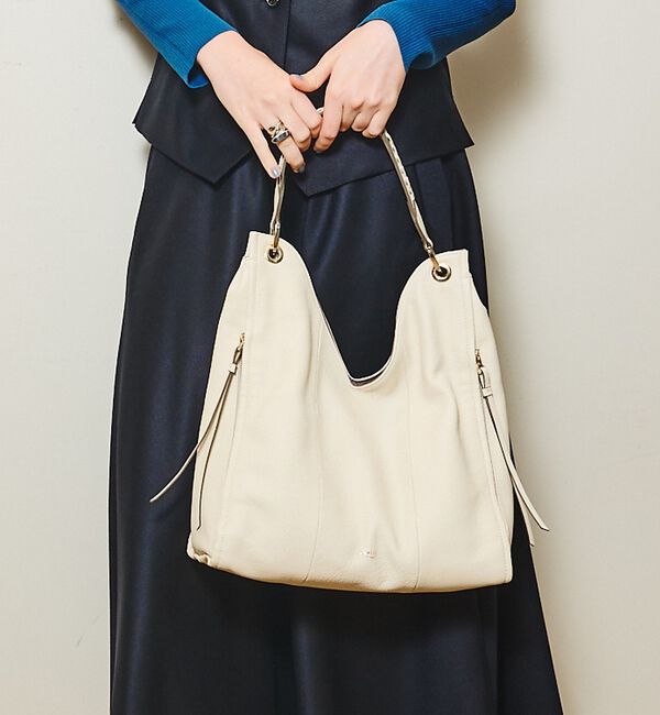 LOWELL things「【再入荷】Valley/かがりレザーワンショルダー」|ショルダー・メッセンジャー|アイボリー