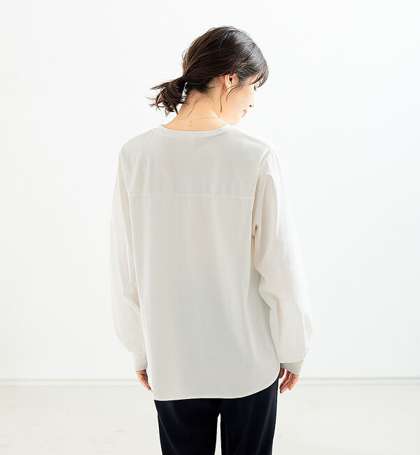 abahouse mavie「袖ボリュームコンビプルオーバー」|Tシャツ・カットソー|