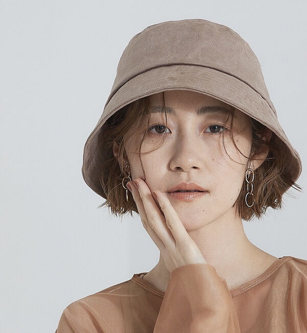 abahouse mavie「フェイクスウェードバケットハット」|その他|ベージュ