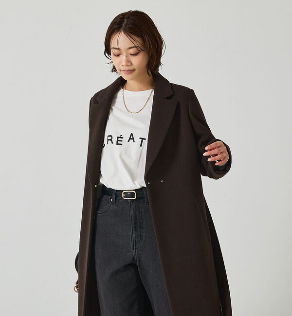 abahouse mavie「【ロングセラー】ベルト付きロングコート」|その他|